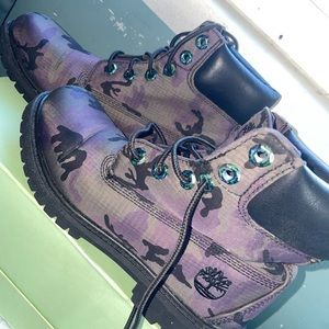 Timberland camo iridescent combat boot